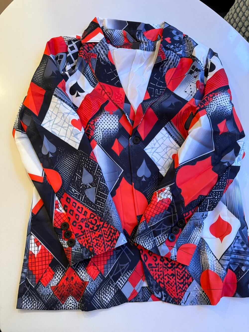 Men’s Playing Card Poker Las Vegas Blazer Sportcoat size Medium NEW